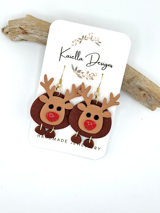 Rudolf Christmas Earrings