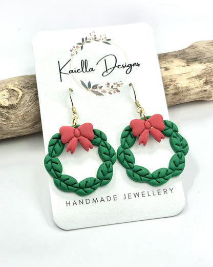 Christmas Wreath Earrings