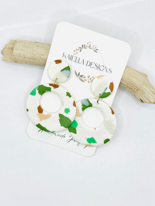 Terrazzo Collection - Green large dangles