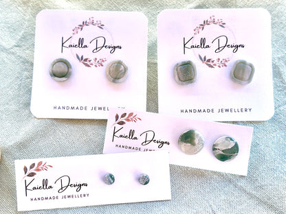 Jade Collection Studs