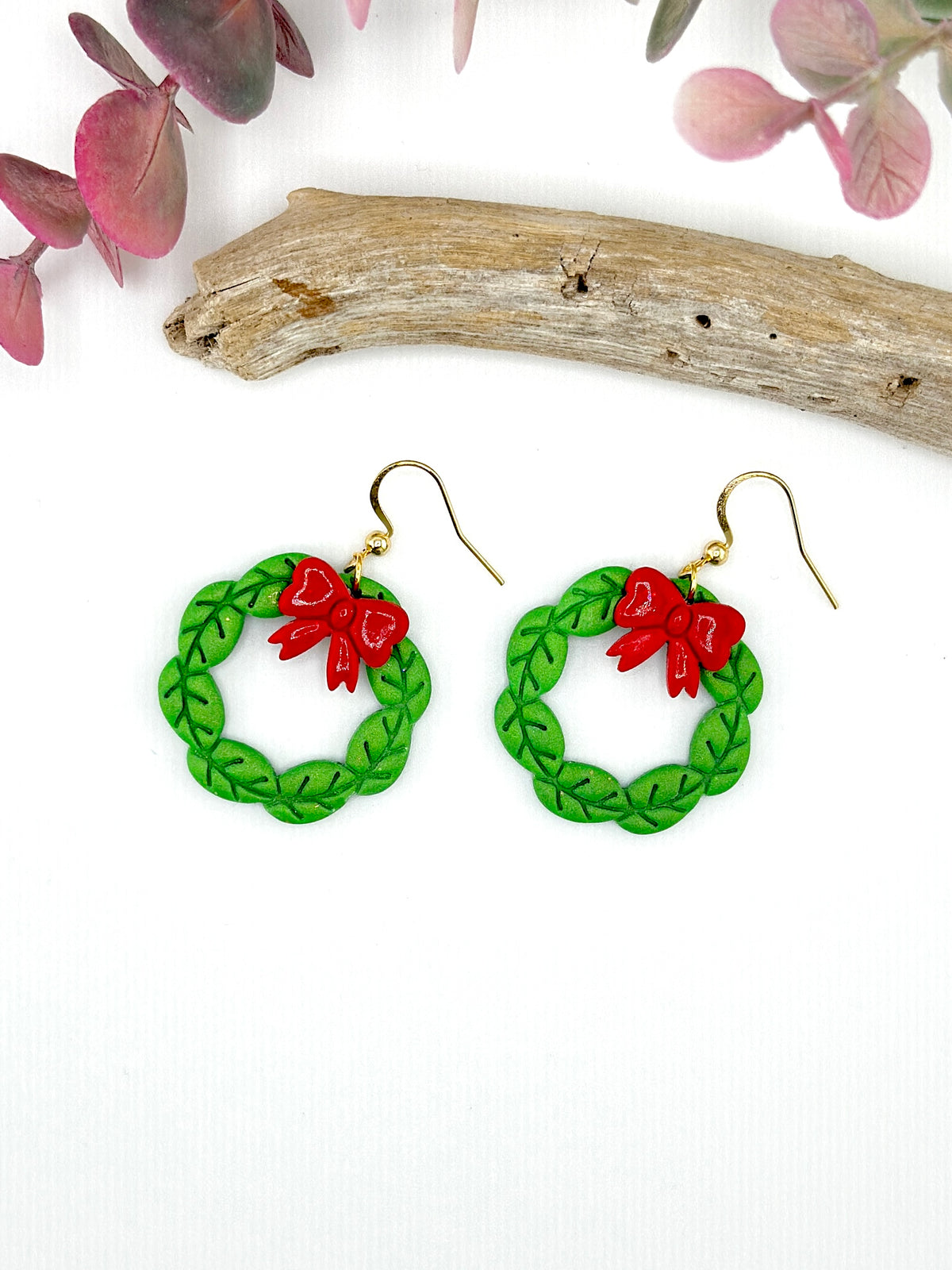Christmas Wreath Earrings